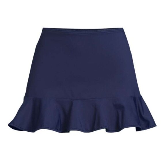 Lands End Women's Ruffle Hem Mini Swim Skirt, Size 12 - Picture 6 of 7